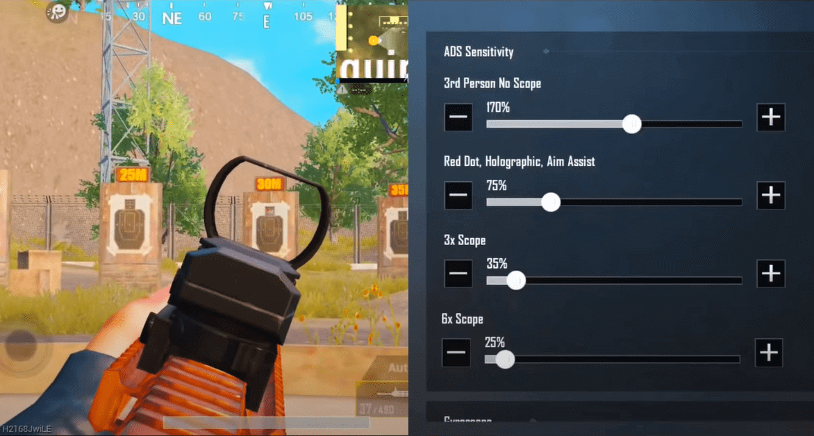 Set Sensitivity for PUBG Mobile