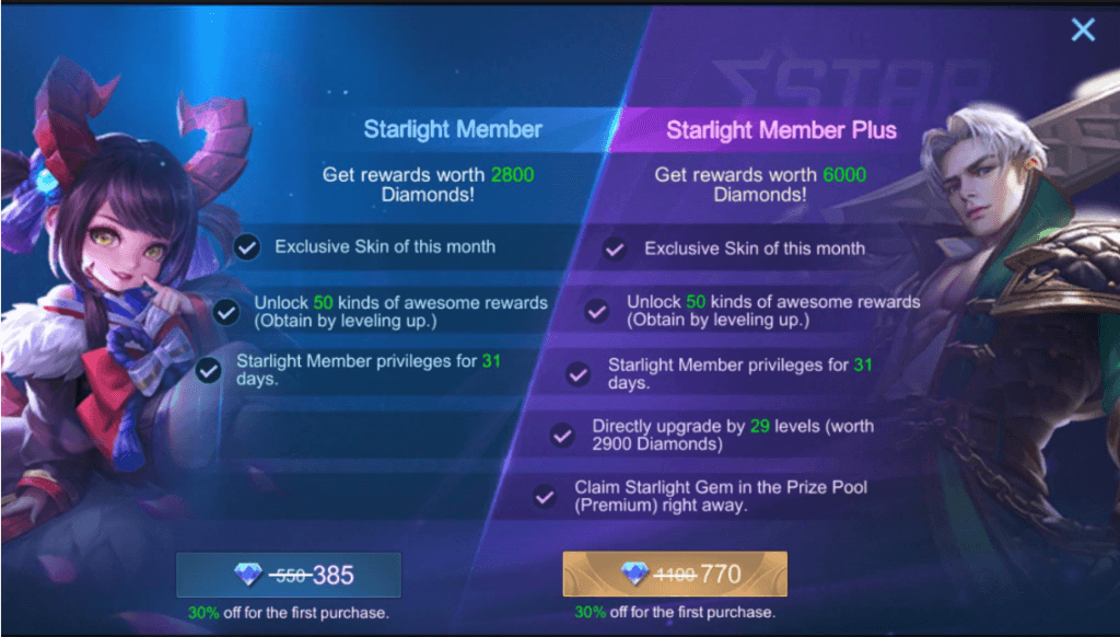 Starlight Plus and Starlight Member ML