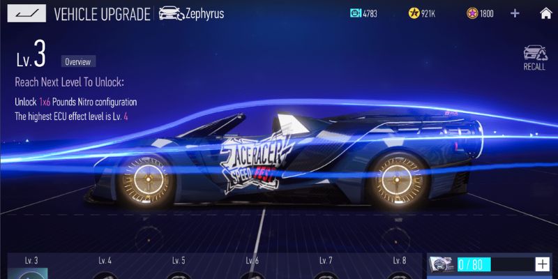 Vehicle Upgrade Ace Racer
