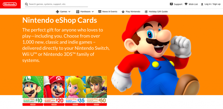 nintendo eshop cards - kado untuk gamers