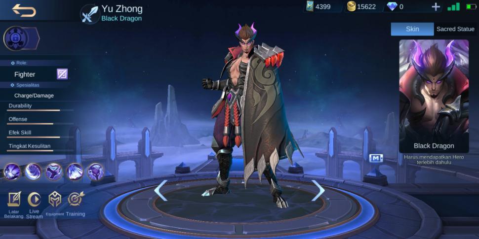 yu zhong mobile legend story