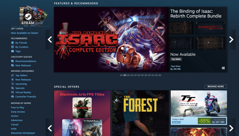 cara beli game di Steam pakai pulsa