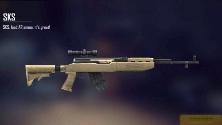 sks free fire, senjata jarak jauh yang efisien