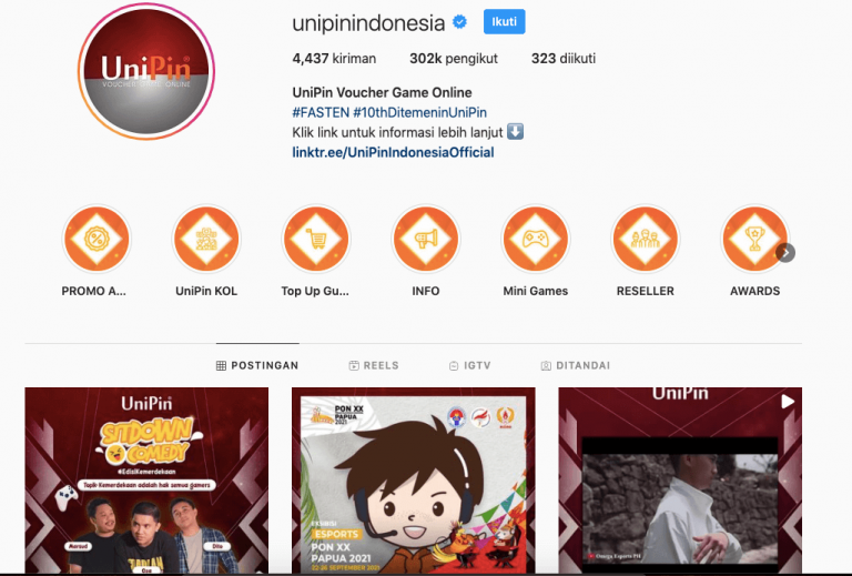 Instagram UniPin Indonesia