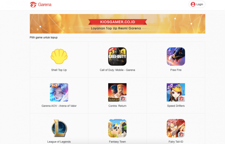 beli voucher Garena