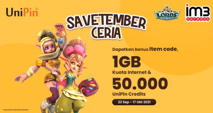 promo top up Lords Mobile Savetember Ceria