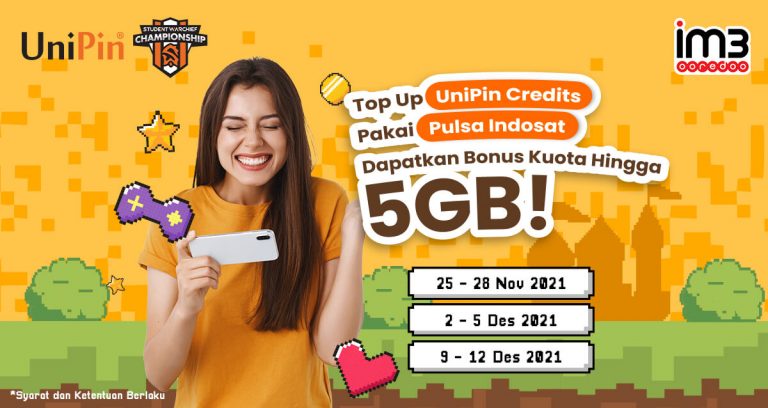 promo top up game pakai IM3 November Desember 2021