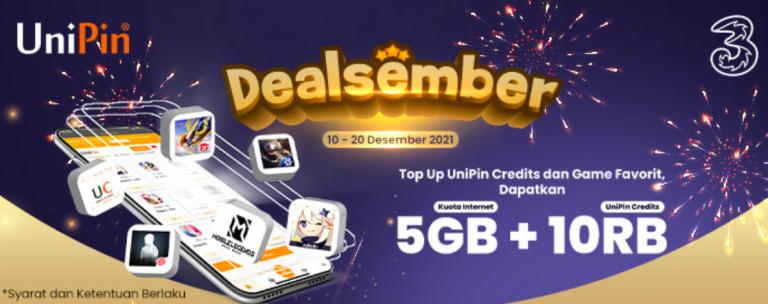 Promo Dealsember top up game pulsa Tri