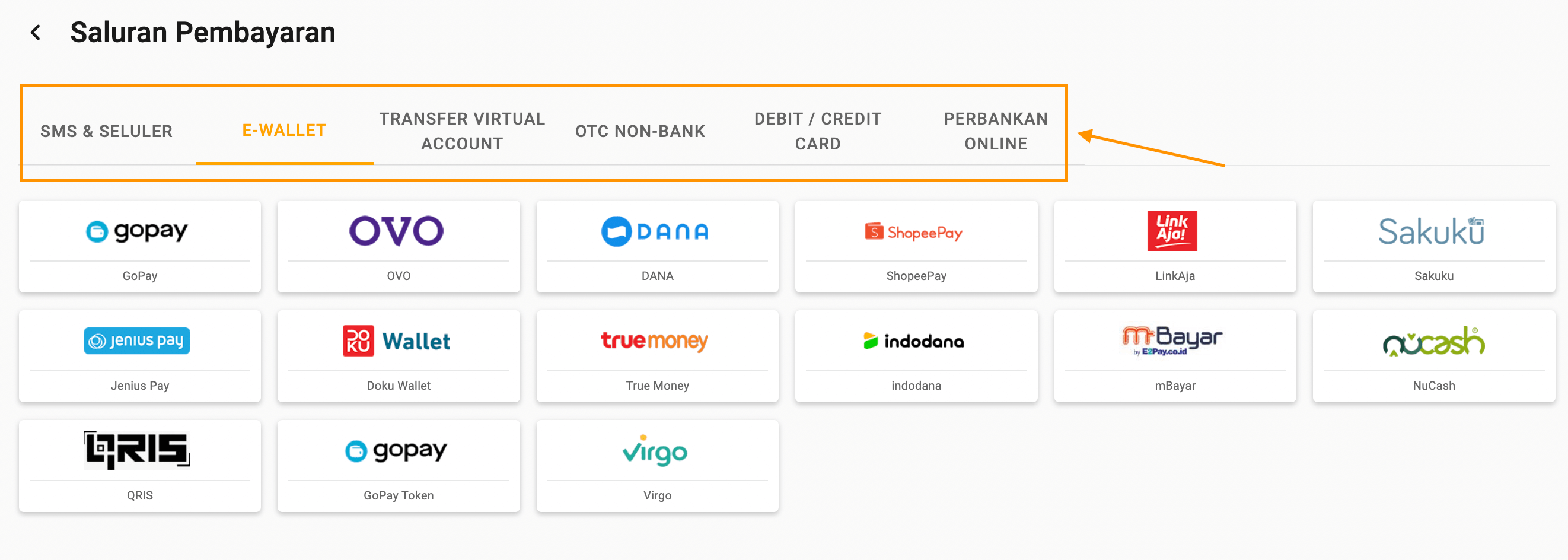 contoh metode pembayaran di UniPin