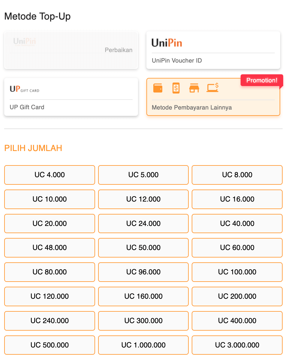 pilih nominal UC