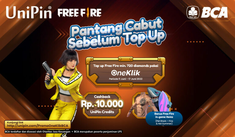 Promo Top Up dari UniPin dan OneKlik BCA