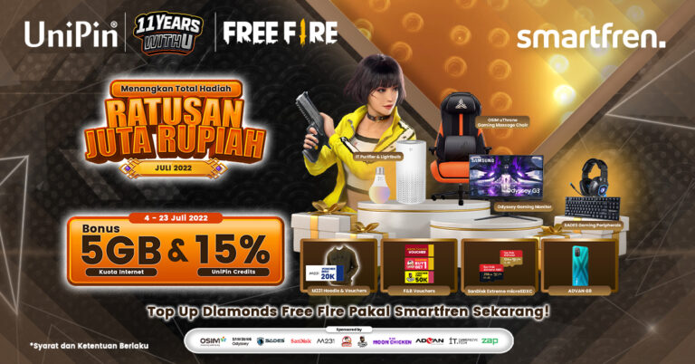SERU! Smartfren Ekstra Untung di Ulang Tahun UniPin ke-11!