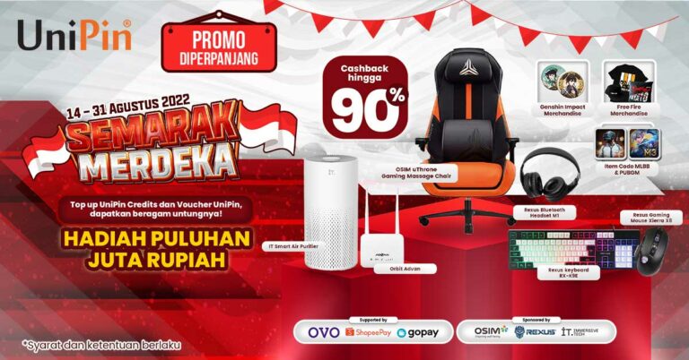 SEMARAK MERDEKA! Dapatkan Beragam Untung dan Hadiah Berlimpah di UniPin!