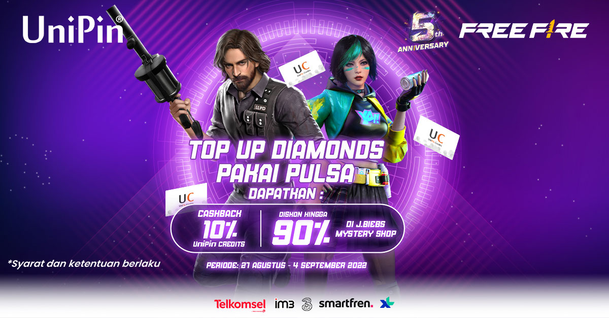 Top Up Diamonds Pakai Pulsa, Kejar Cashback dan Diskonnya! - UniPin
