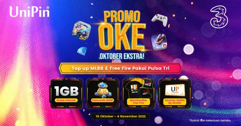 Promo Top Up Diamonds Bertabur Untung Pakai Pulsa Tri