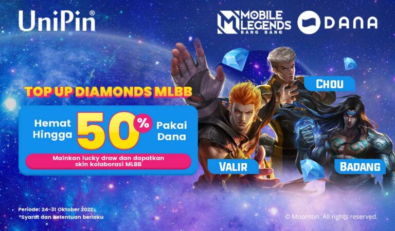 Top Up Diamonds MLBB Hemat Hingga Rp10,000 Pakai DANA! - UniPin