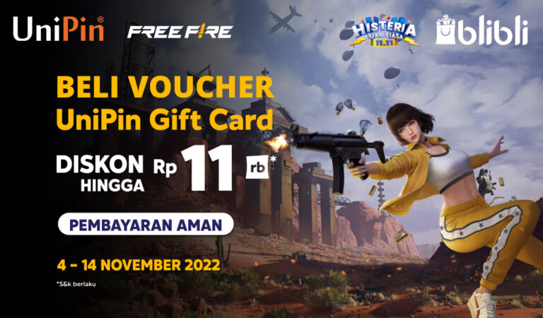 Beli Voucher UniPin Gift Card Diskon Hingga Rp 11.000 di Histeria 11.11 Blibli