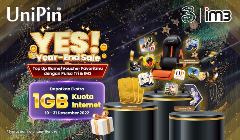 Akhir Tahun Makin Meriah bareng Tri & IM3 di UniPin!
