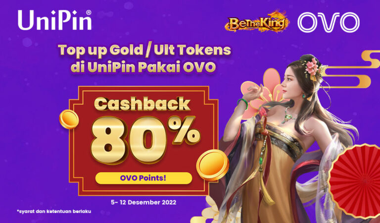 Dapatkan Cashback 80% OVO Points Buat Kamu Yang Top Up Be the King di UniPin!