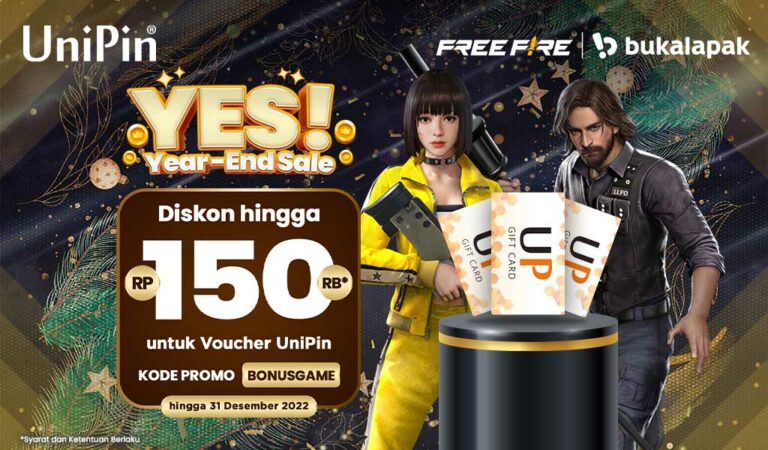 Promo Diskon hingga Rp 150.000 UniPin Voucher di YES Bukalapak 2022