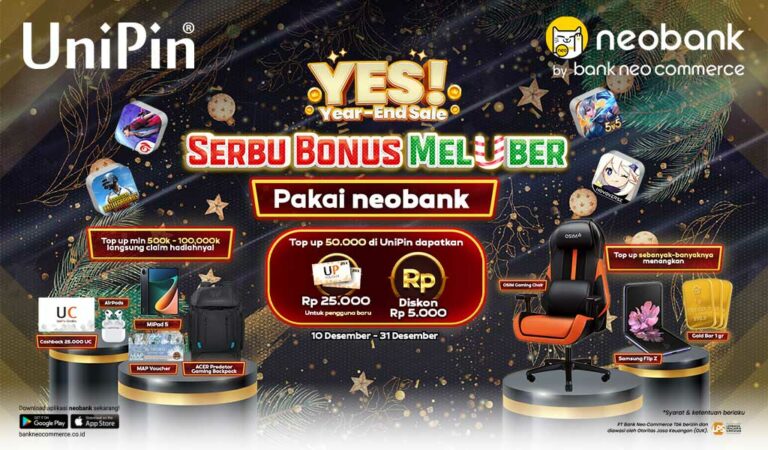 Serbu Bonus Meluber Pakai neobank bareng UniPin