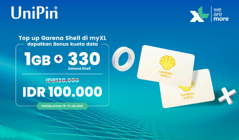 Bonus Kuota Internet 1GB untuk Top Up Garena Shell di myXL