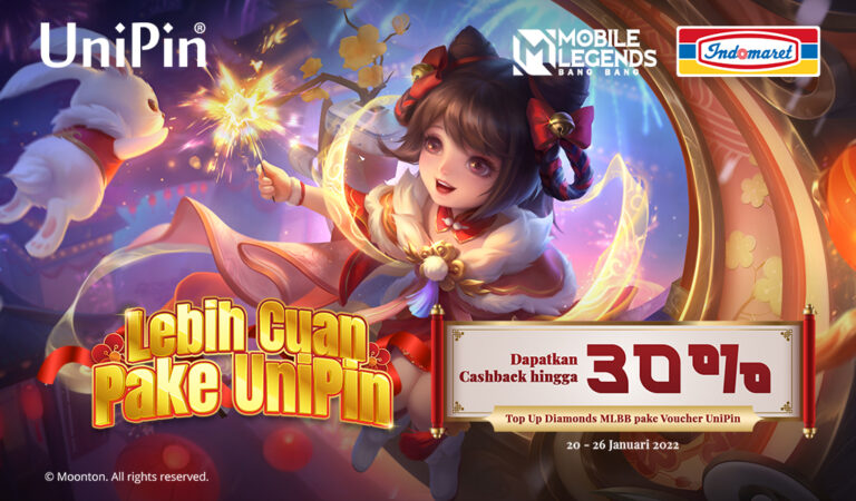 Dapatkan Cashback Hingga 30% Setiap Top Up Diamonds MLBB Pake Voucher UniPin