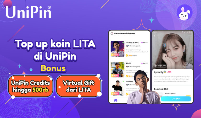 Top Up Koin LITA, Bonus UniPin Credits + Virtual Gift