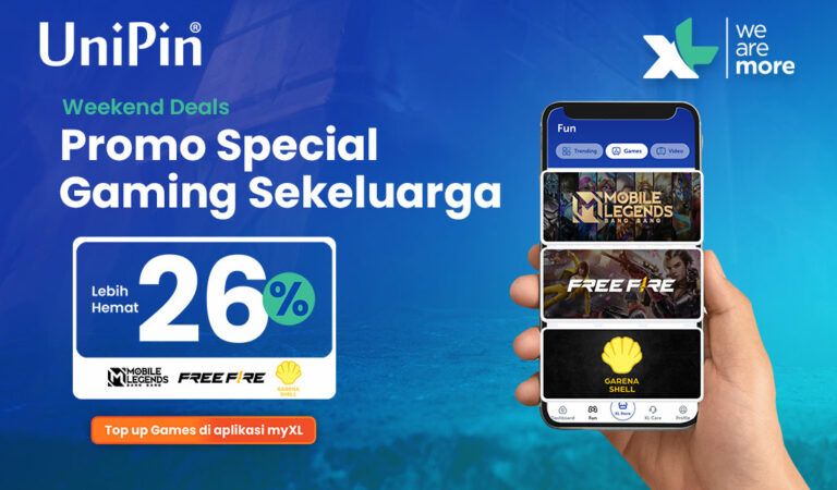 Weekend Deals - Top Up Garena Shell, Free Fire dan Mobile Legends di myXL