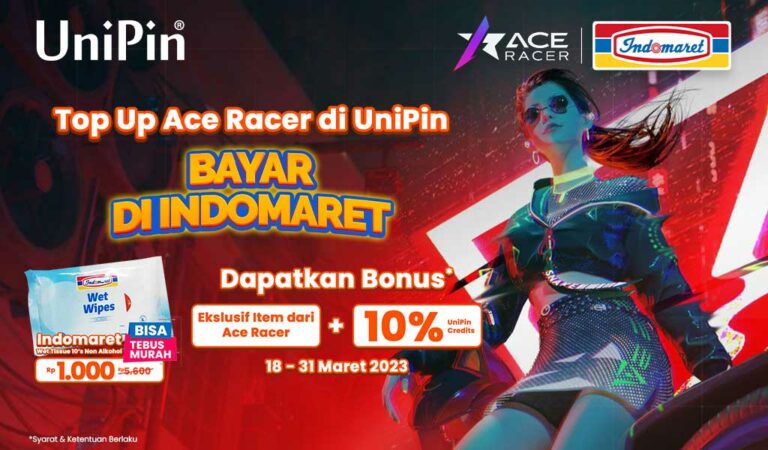 Top Up Tokens Bonus Item Eksklusif dari Ace Racer + 10% UniPin Credits