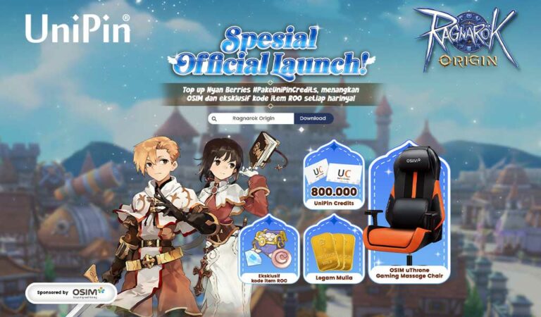 Spesial Official Launch! Top up Nyan Berries #PakeUniPinCredits, Menangkan OSIM dan Kode Item Eksklusif ROO Setiap Harinya!