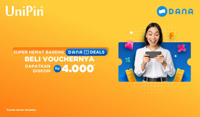 Beli Voucher Dana Deals & Top Up Game Makin Irit Di UniPin!