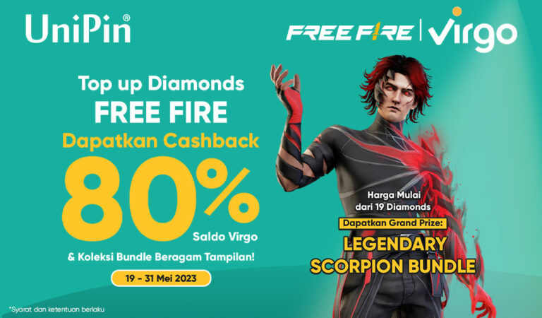 Top Up Diamonds Free Fire Pakai Virgo Cashback 80% & Koleksi Bundle Beragam Tampilan