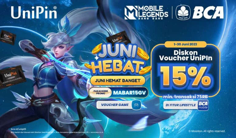 Diskon Hingga 15RB Voucher UniPin dan Voucher Games Pakai BCA