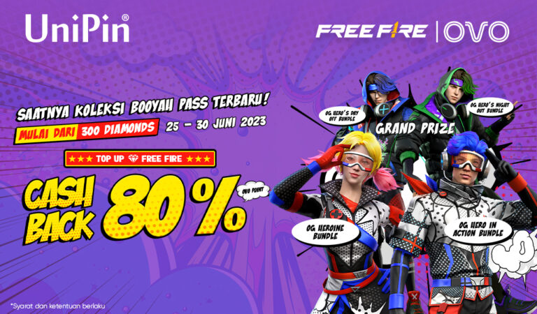 Top Up Diamonds FF Dapat Cashback 80% OVO Points, Saatnya Koleksi Booyah Pass Terbaru!