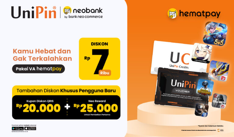 Top Up Voucher Games Pakai neobank Diskon 7RB