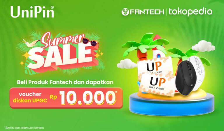 Beli Produk Fantech di Tokopedia GRATIS Voucher Diskon UPGC Rp 10rb di Summer Sale 2023