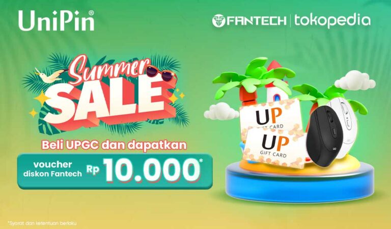 Beli Voucher UniPin di Tokopedia GRATIS Voucher Diskon Produk Fantech Rp 10 rb
