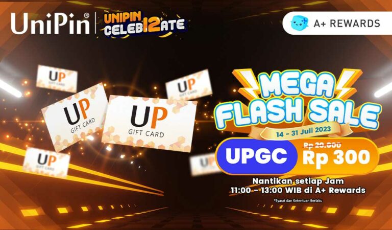 Mega Flash Sale #UniPinCeleb12ate! Diskon 99% UniPin Gift Card di A+ Rewards