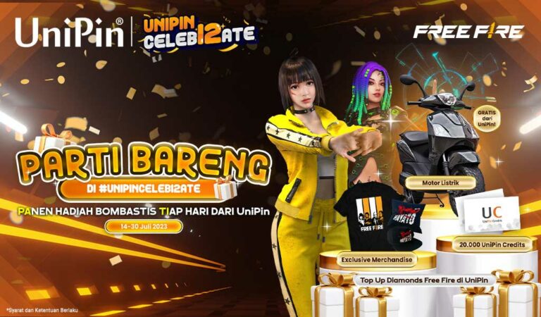 Parti Bareng #UniPinCeleb12ate - Panen Hadiah Bombastis bareng Free Fire!