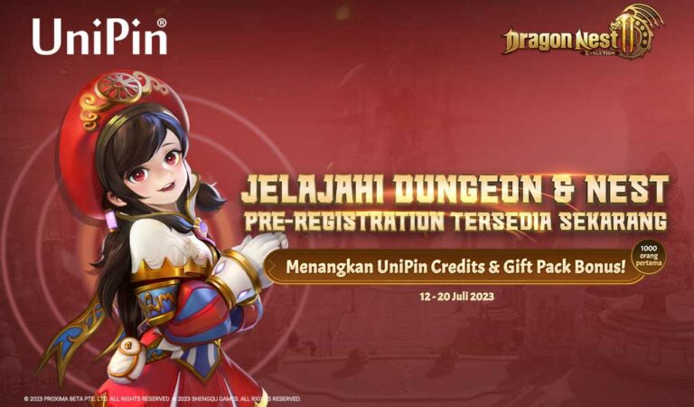 Pre-Registration Dragon Nest 2! Top Up #PakeUniPinCredits, Raih 10rb UC + Gift Pack Gratis