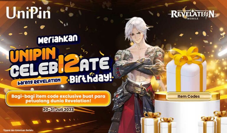 UniPin #Celeb12ate - Bagi-bagi Item Code Gratis buat Petualang Revelation