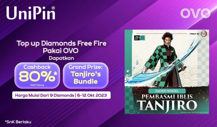 Top Up Diamond FF Cashback 80% OVO Points & Tanjiro’s Bundle!
