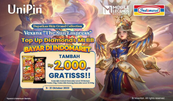 Top Up Diamond MLBB di Indomaret, Tukar Kobe Mie & Boncabe Rp2,000!