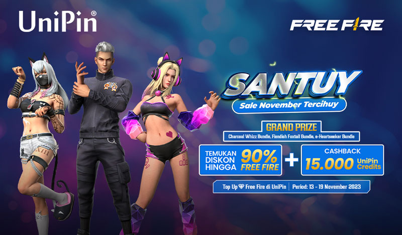 Sale November Tercihuy bareng UniPin – Temukan Diskon Hingga 90%