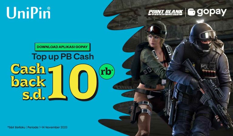 Top Up PB Cash di UniPin Pakai Gopay Cashback hingga 10Ribu!