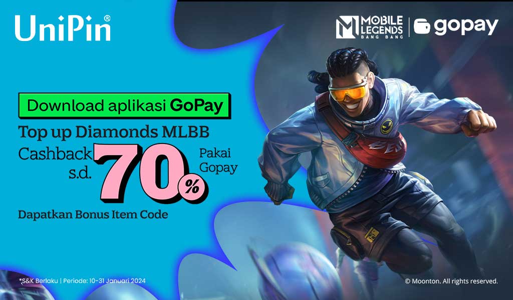 Top Up Diamonds di UniPin Pakai GoPay Dapatkan Cashback hingga 10Ribu ...