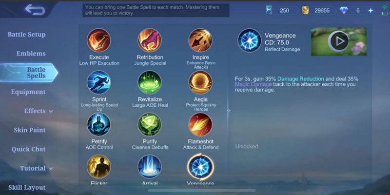 Vengence Mobile Legends