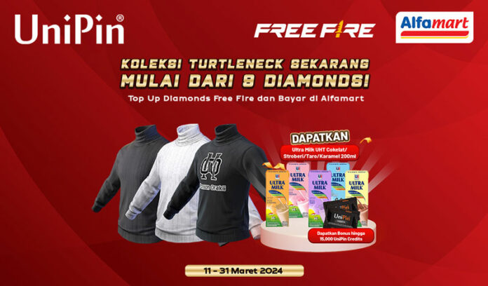 Top-Up-Free-Fire-Dapat-Turtleneck,-Ultra-Milk-UHT,-dan-UniPin-Credits!