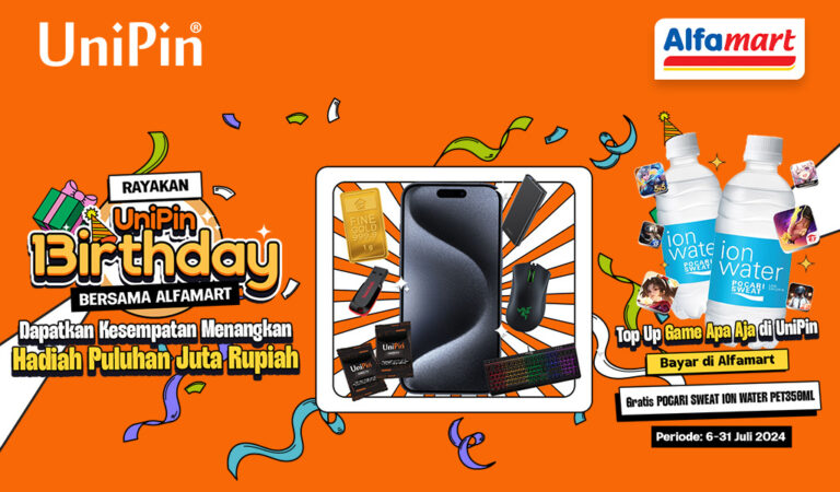 Top Up Game di UniPin Bayar di Alfamart, Gratis Pocari Sweat + Hadiah